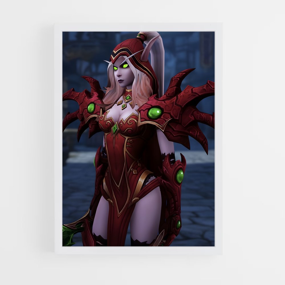 Poster L'Enchantresse Écarlate – affiche World of Warcraft (vue 3)